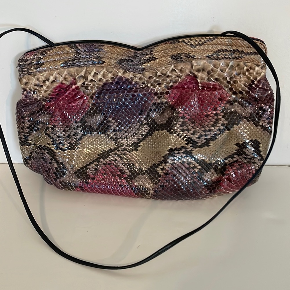 Vintage80’s Reptile Shoulder Clutch Bag
